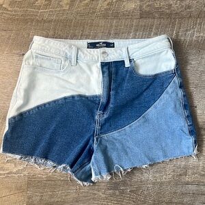Hollister Ultra High Rise Mom Patchwork Shorts Size 9/29